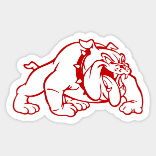 Throwback Wilson Football Helmet Logo (White Bulldog) Sticker